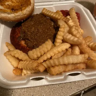 Bologna sandwich with chili onions and mustard. Delicious!!