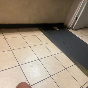 a broken floor