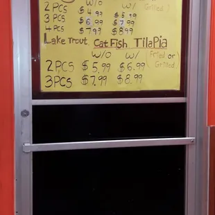 Fish platter options