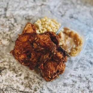 Broasted chicken (lunch) / $14.95 (delivery)