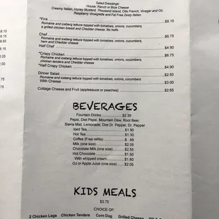 Menu July 2020