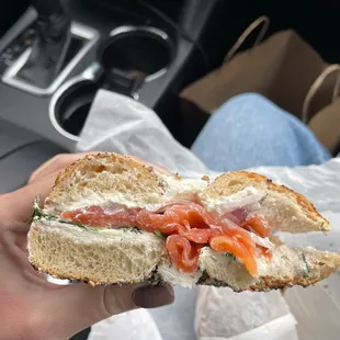 Lox bagel sandwich