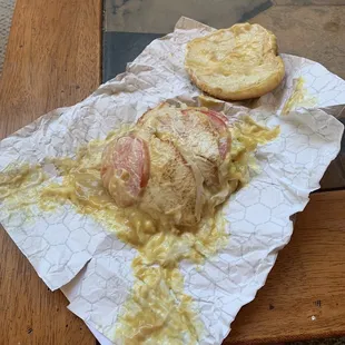 Grilled mayo &amp; mustard sandwich. Yuck.