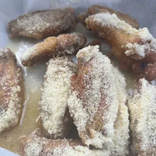 Honey garlic parmesan was delicious.