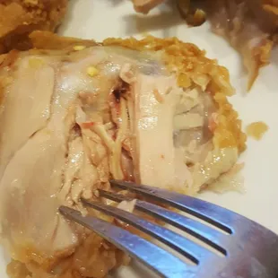 Uncooked chicken