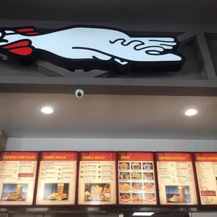 the menu of the restaurant