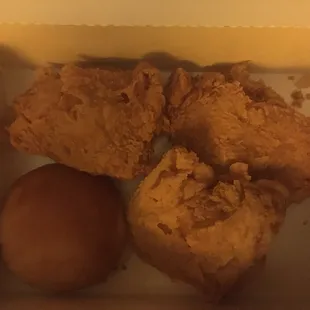 3 piece dark with a roll or biscuit under $7 after tax. Combos available.