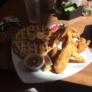 waffles, food