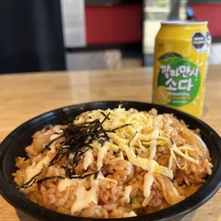 Chicken Kimchi Fried Rice Calamansi Soda