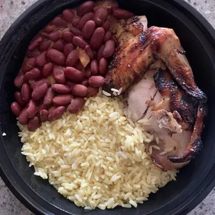 1/4 Chicken with Rice and Beans