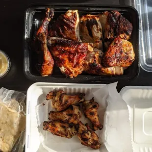 Whole chicken and Grilled chicken wings