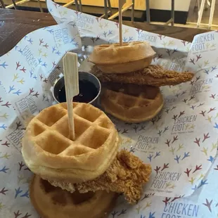 Chicken and waffles