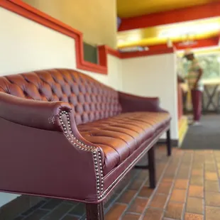 Comfortable waiting area for take outs