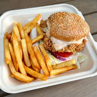 The Big G with fries, takeout (July 2022)