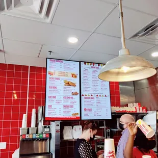 Menu: they have variety but I am surprised of how many sauce options they have.