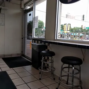 View from the cash window.