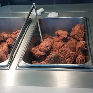 chicken wings and fried chicken, interior