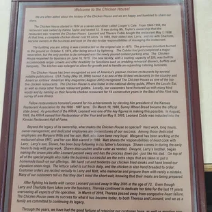 information about the chicken house