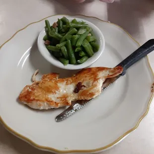 Fried butterfly chicken breast