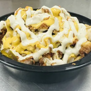 Loaded chicken fries