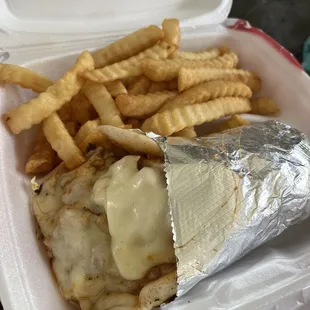 Buffalo Chicken Pita Fries