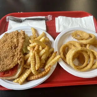 Yes, that's ONE order of the fried chicken sandwich!