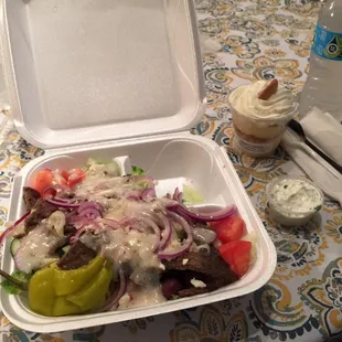 Gyro Greek Salad. Awesome.