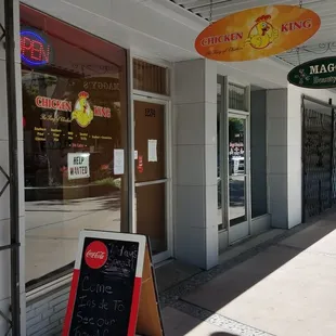 a sign outside a restaurant