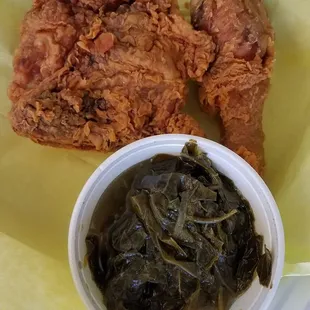 2 piece meal with collard greens