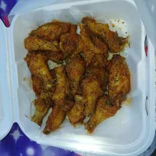 Like baked chicken with a lot of Pepper. Still tasty