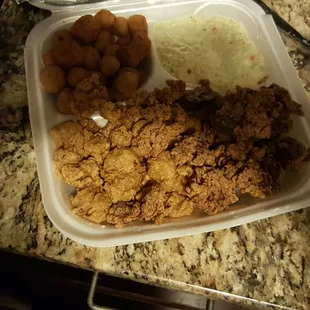 a meal in a plastic container