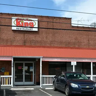 the front of the restaurant