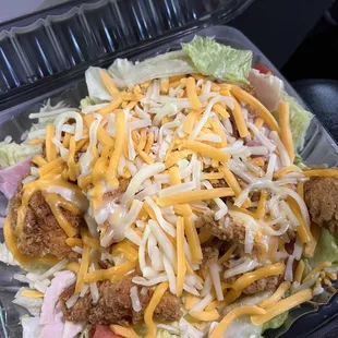 Fried chicken salad