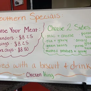 Southern specials