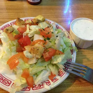 Simple house salad that came with dinner