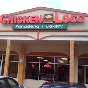 Storefront sign says Chicken Loco