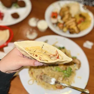 Pasta in pita bread cuz why not :p