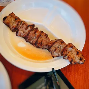 Steak kabob / $10.25