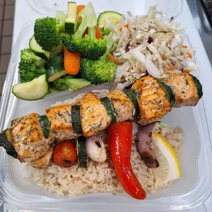 Grilled Salmon Kabob...