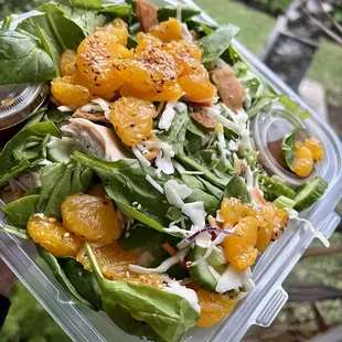 Spicy Spinach Chinese Chicken Salad $14.45 YUMMY in my TUMMY :)