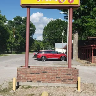 Outside sign.