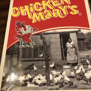Cover of menu