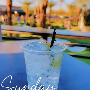 a cold drink on a table