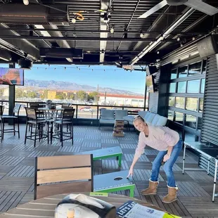 Upstairs adult bar section. Fun