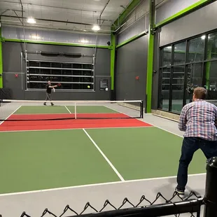 Indoor pickle ball courts. So fun!
