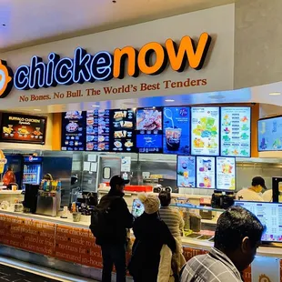 customers at a fast food restaurant