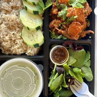 Spicy Crispy Chicken with Ginger rice