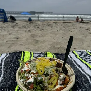 Chicken Over Rice @ the beach