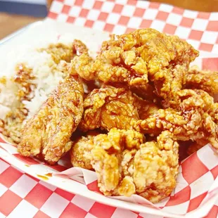 Korean chicken with rice