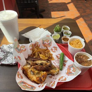 a tray of food on a table